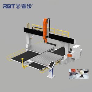 熱成形プラスチック部品の彫刻用ツインテーブル付き 5 軸マシニング センター