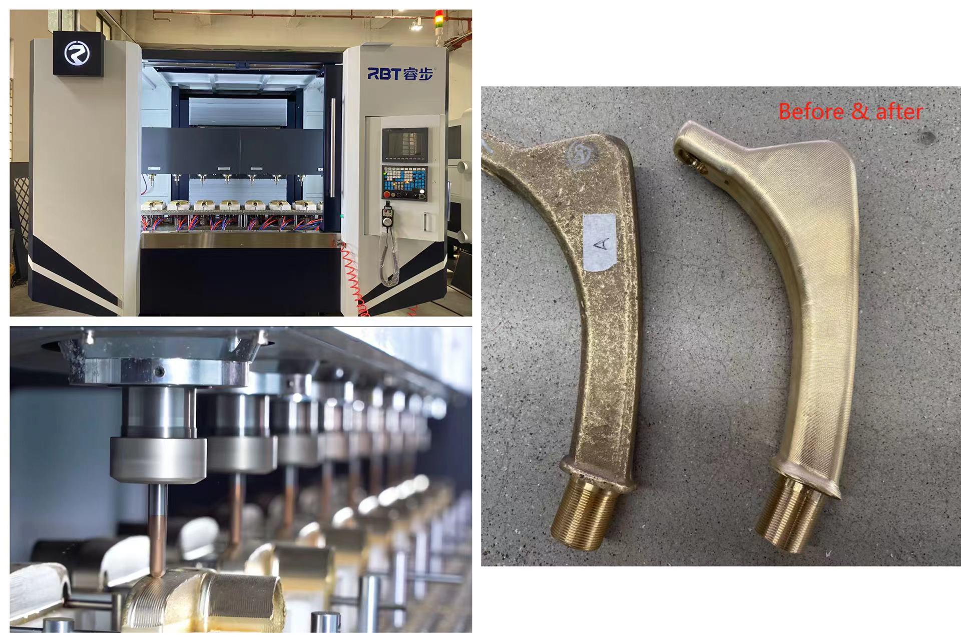 蛇口製造用8スピンドルCNC研削および剥離機 